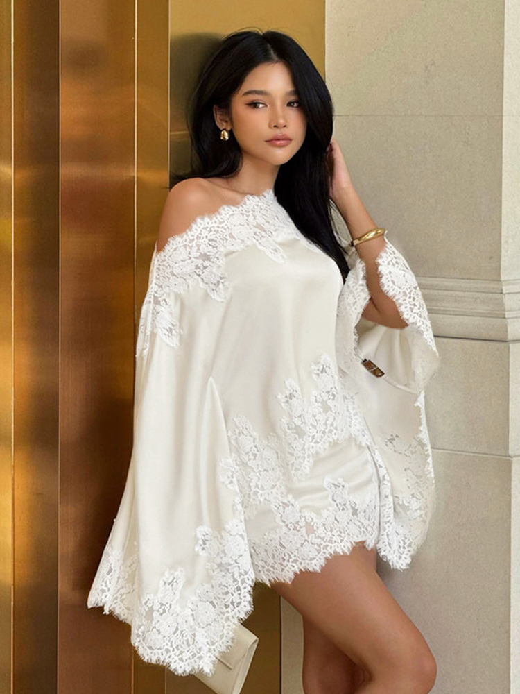 Elegantes Spitzen-Patchwork Da – Blouse Off Shoulder Bewertung und Preis
